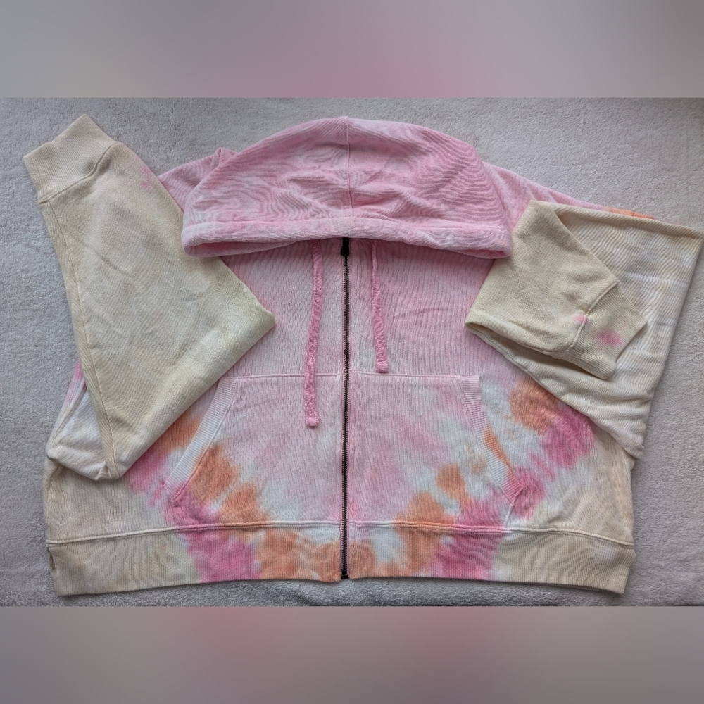 Aeropostale Light Pink And Yellow Hoodie